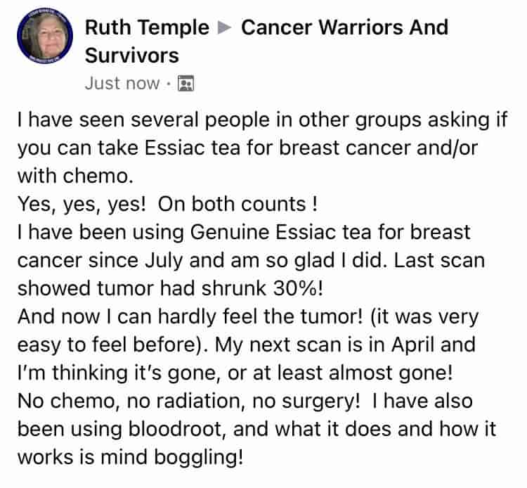 woman takes essiac with chemo