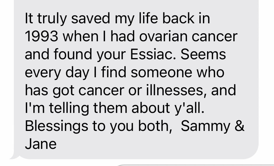 essiac tea testimony