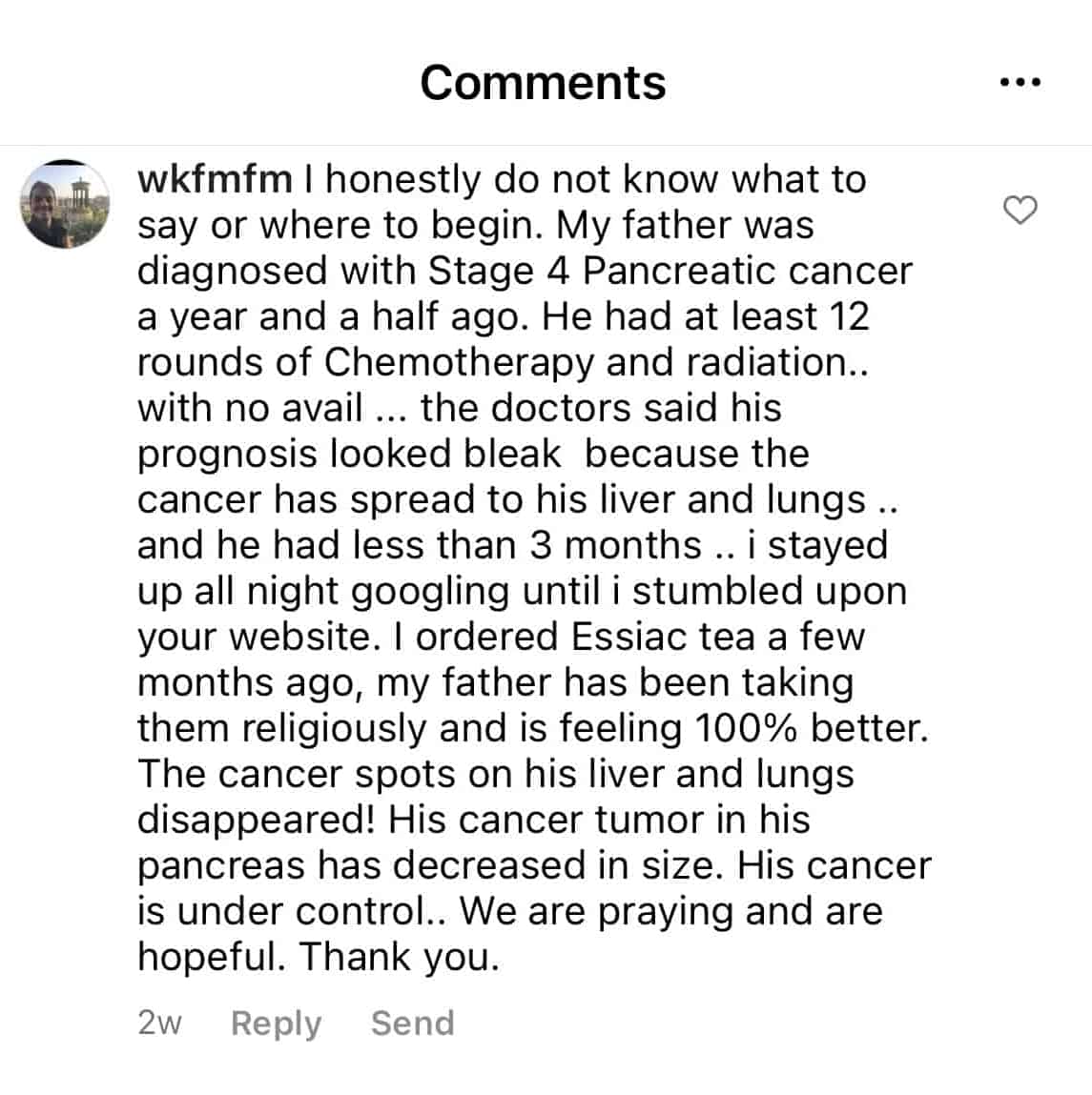 essiac tea testimony